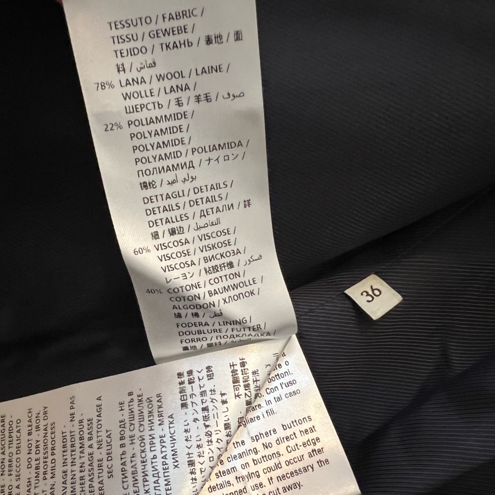 Gucci Dark Navy BlueWool Coat with Back strap - Picture 11 of 14